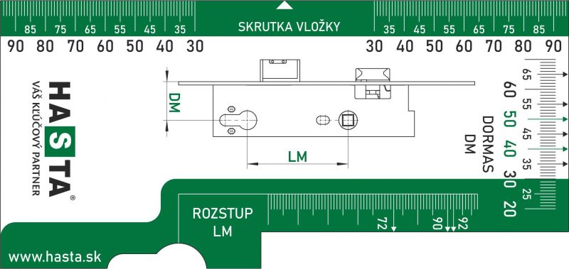 POMOCNÉ MERADLO NA ZÁMKY A VLOŽKY S LOGOM HASTA