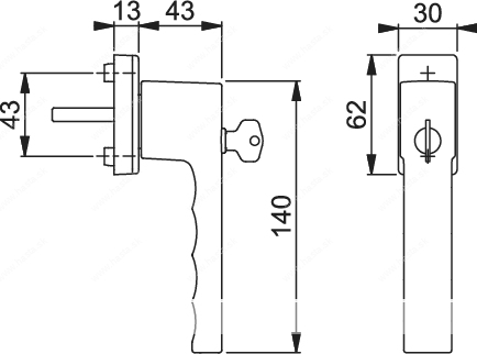 KĽUČKA TOULON UZAMYKATEĽNÁ - BRONZ - Image 2