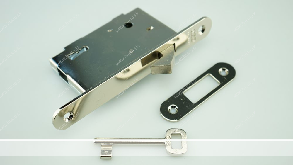 ZÁMOK KRÁTKY HÁKOVÝ OB DM50 NA POSUVNÉ DVERE - NIKEL