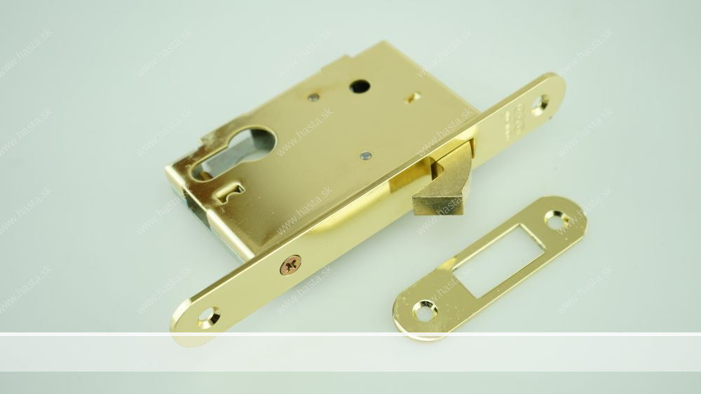 ZÁMOK KRÁTKY HÁKOVÝ PZ DM50 NA POSUVNÉ DVERE - MOSADZ