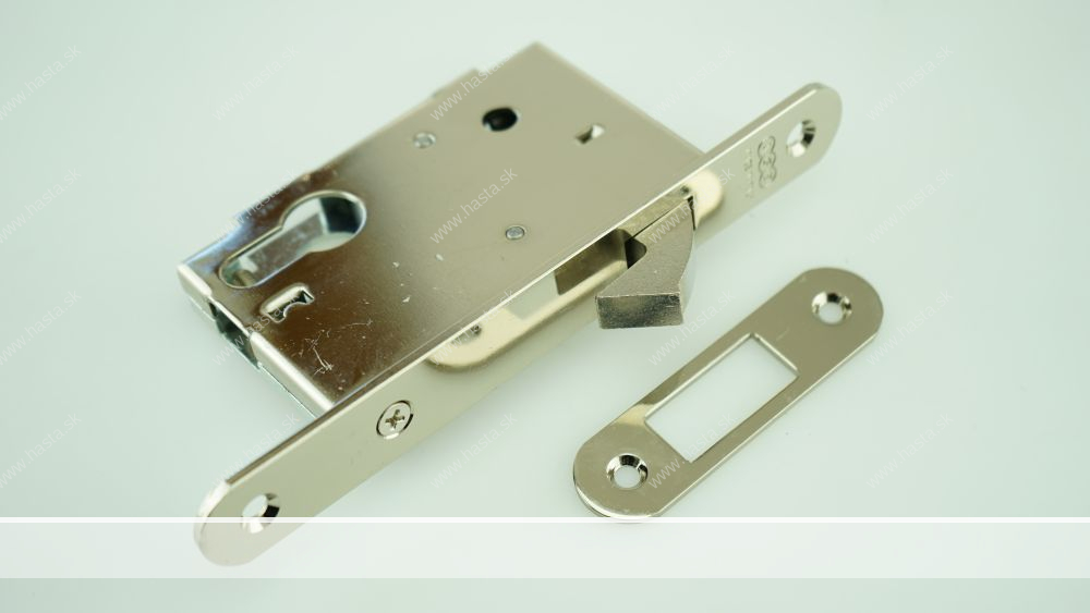 ZÁMOK KRÁTKY HÁKOVÝ PZ DM50 NA POSUVNÉ DVERE - NIKEL