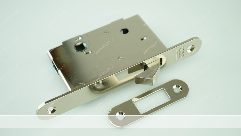 ZÁMOK KRÁTKY HÁKOVÝ WC DM35 NA POSUVNÉ DVERE - NIKEL