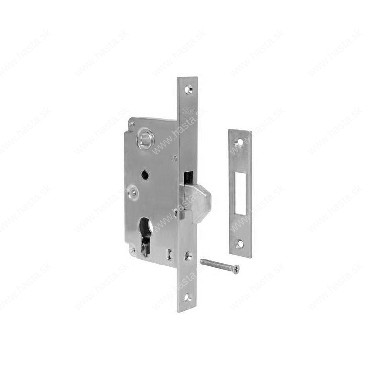 ZÁMOK KRÁTKY HÁKOVÝ PZ DM60 NA POSUVNÉ DVERE - BIELY POZINK